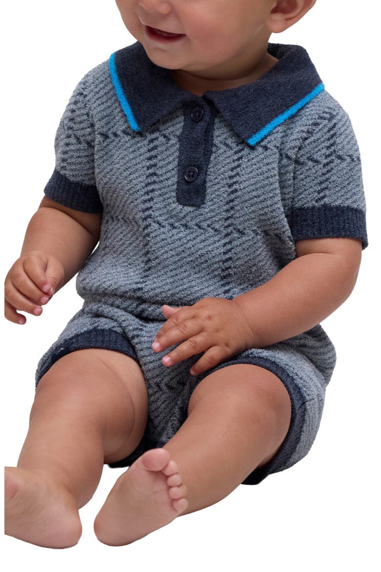 Kids' CozyChic®Ultra Lite® Plaid Romper, Alternate, color, INDIGO MULTI