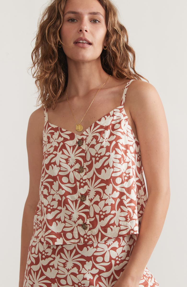 Marine Layer Celeste Floral Hemp Blend Camisole, Alternate, color, 