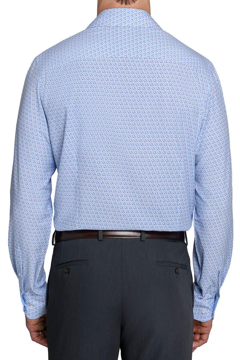 Fain Floral Performance Dress Shirt, Alternate, color, WHITE/ BLUE