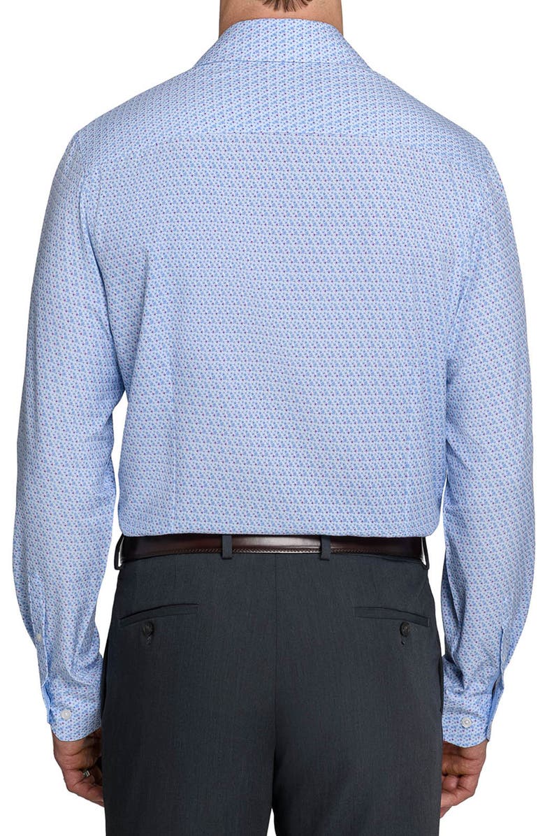 W.R.K Faint Floral Performance Dress Shirt, Alternate, color, White/ Blue