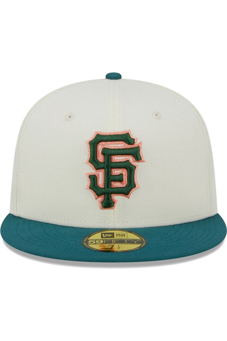 Men's New Era Cream San Francisco Giants Chrome Evergreen 59FIFTY Fitted Hat, Alternate, color, Cream