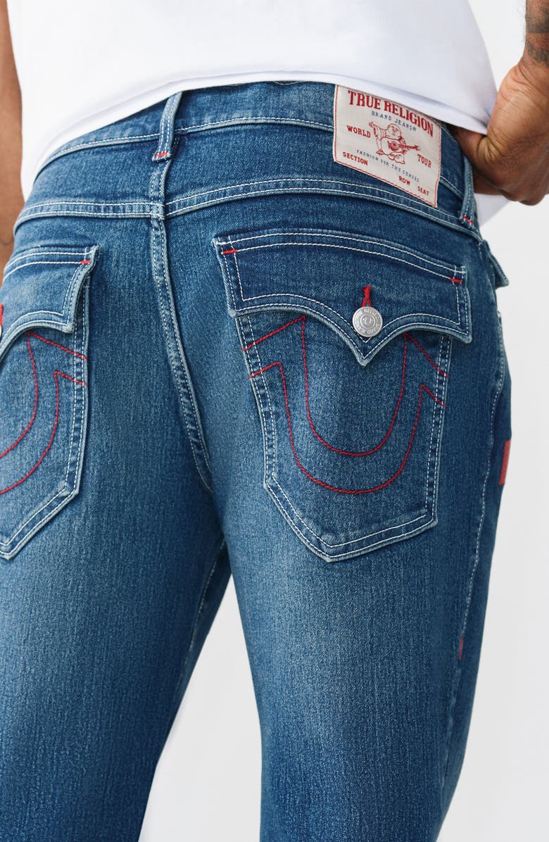 True Religion Billy Flap Bootcut Jeans, Alternate, color, Medium Blue Comet