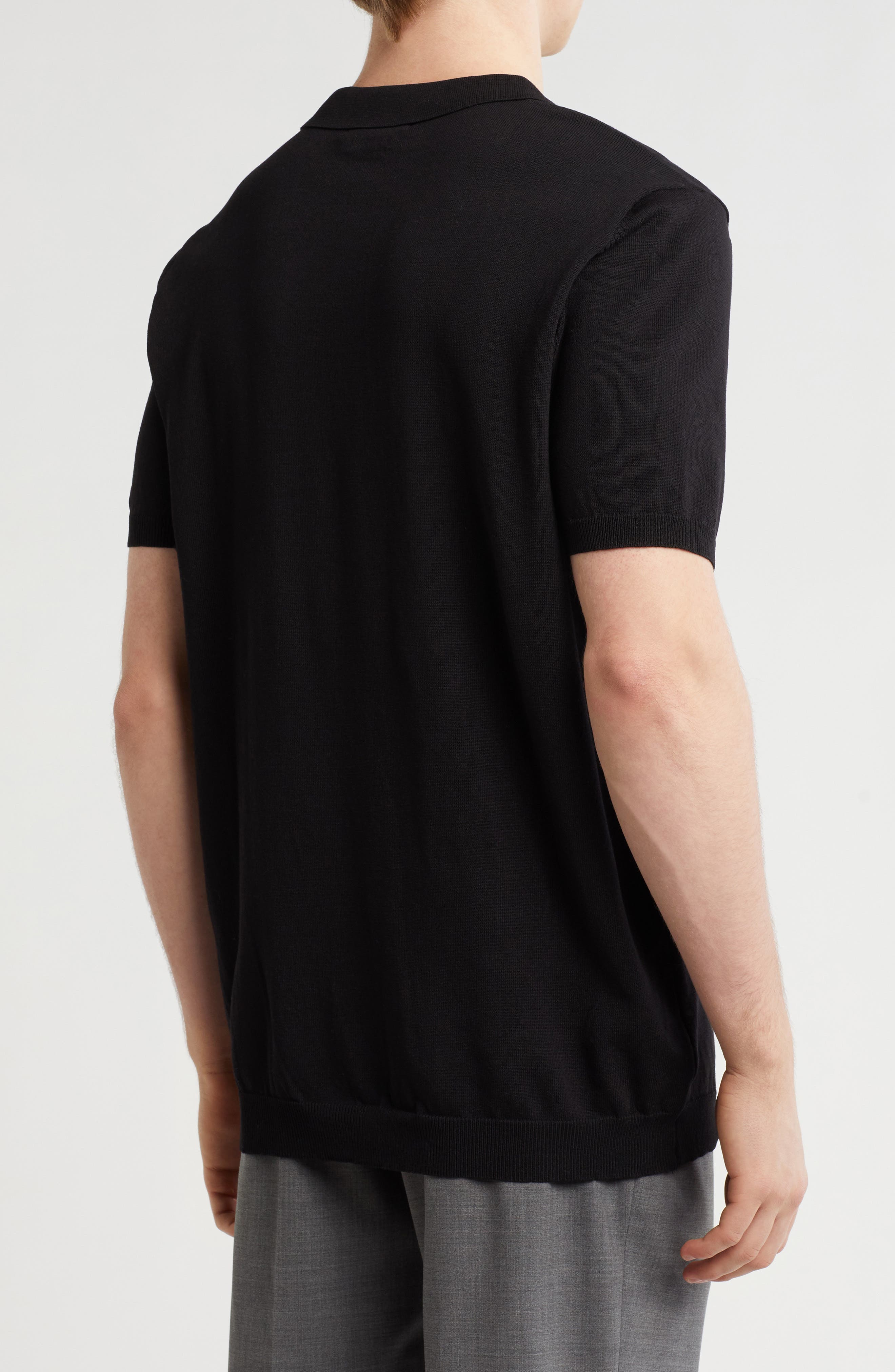 Slim Fit Sweater Knit Polo - image 2