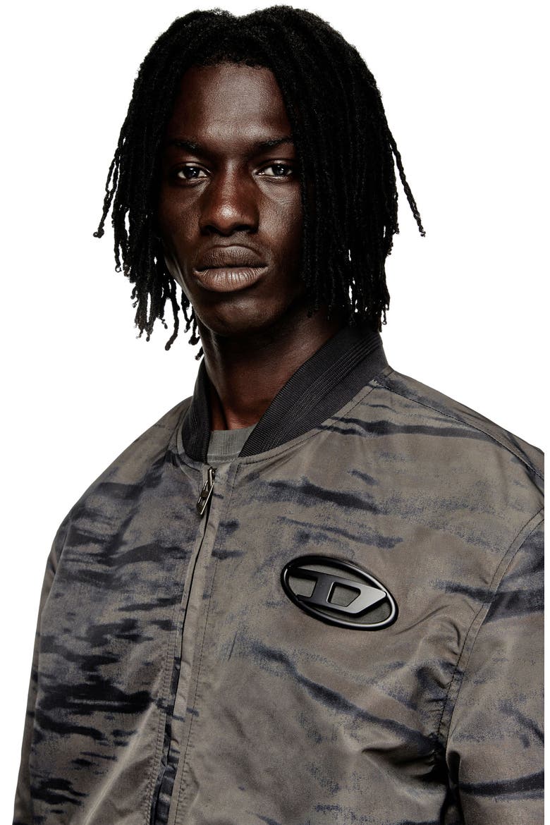 J-Kepes Satin Bomber Jacket, Alternate, color, BLACK/ DENI