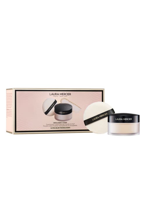 Laura Mercier Indulgent Icons Ultra-blur Translucent Loose Setting Powder & Velour Puff Duo Gift Set In Transparent