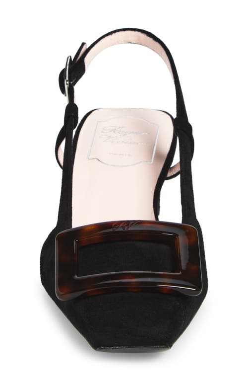 Roger Vivier Vivier Slingback Pumps Turtle Buckle Detail In Black