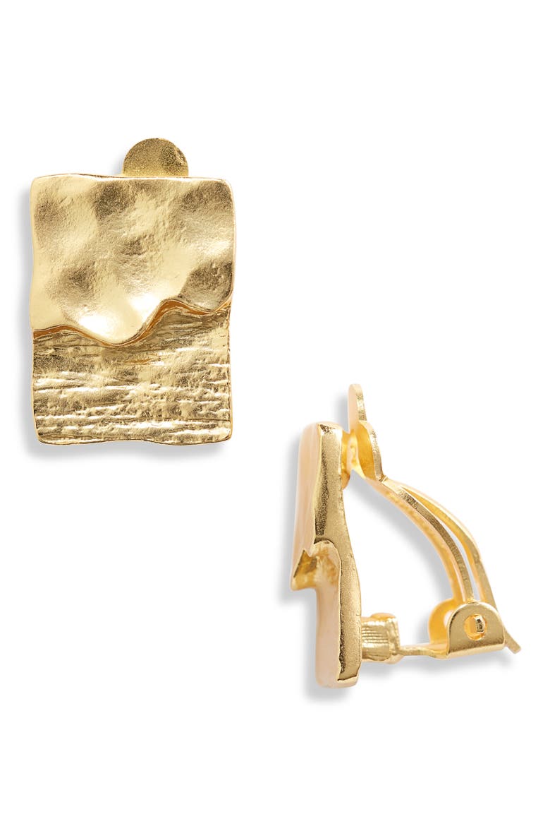 Clip-On Earrings, Main, color, GOLD