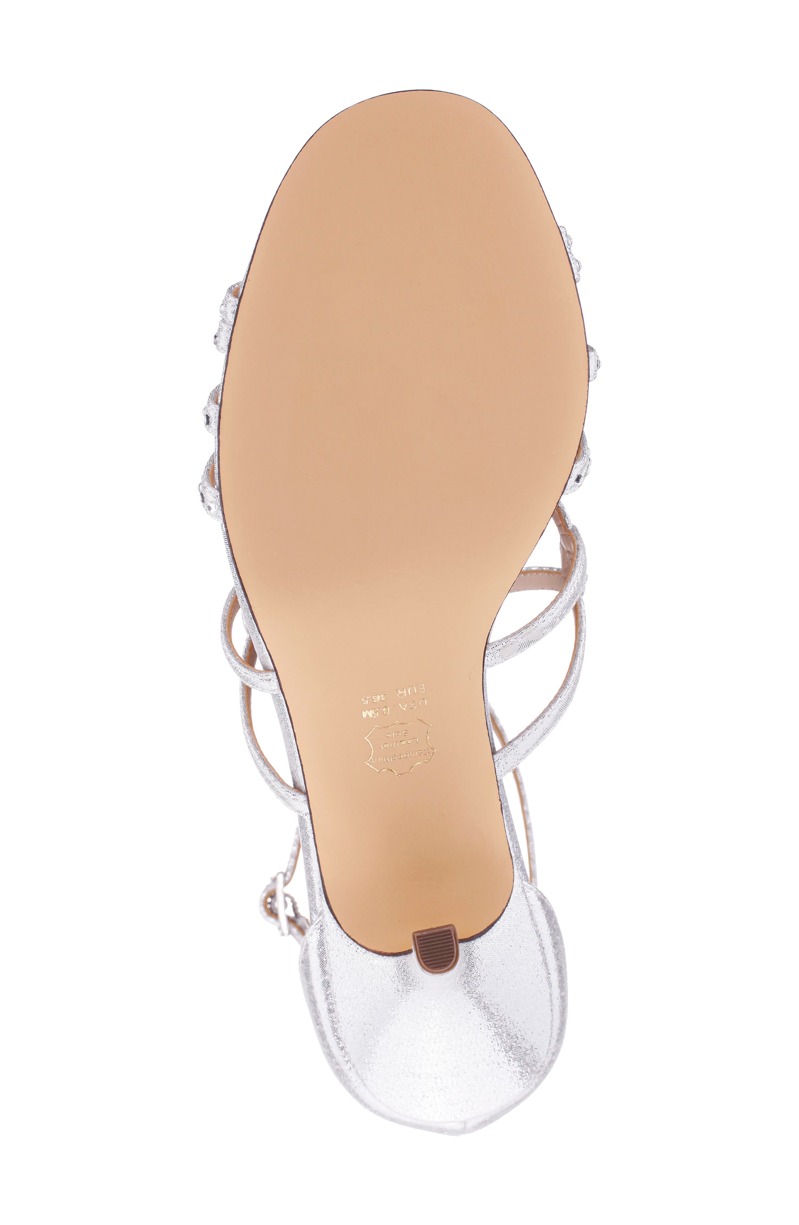 Nina Aniela Ankle Strap Sandal, Alternate, color, Silver