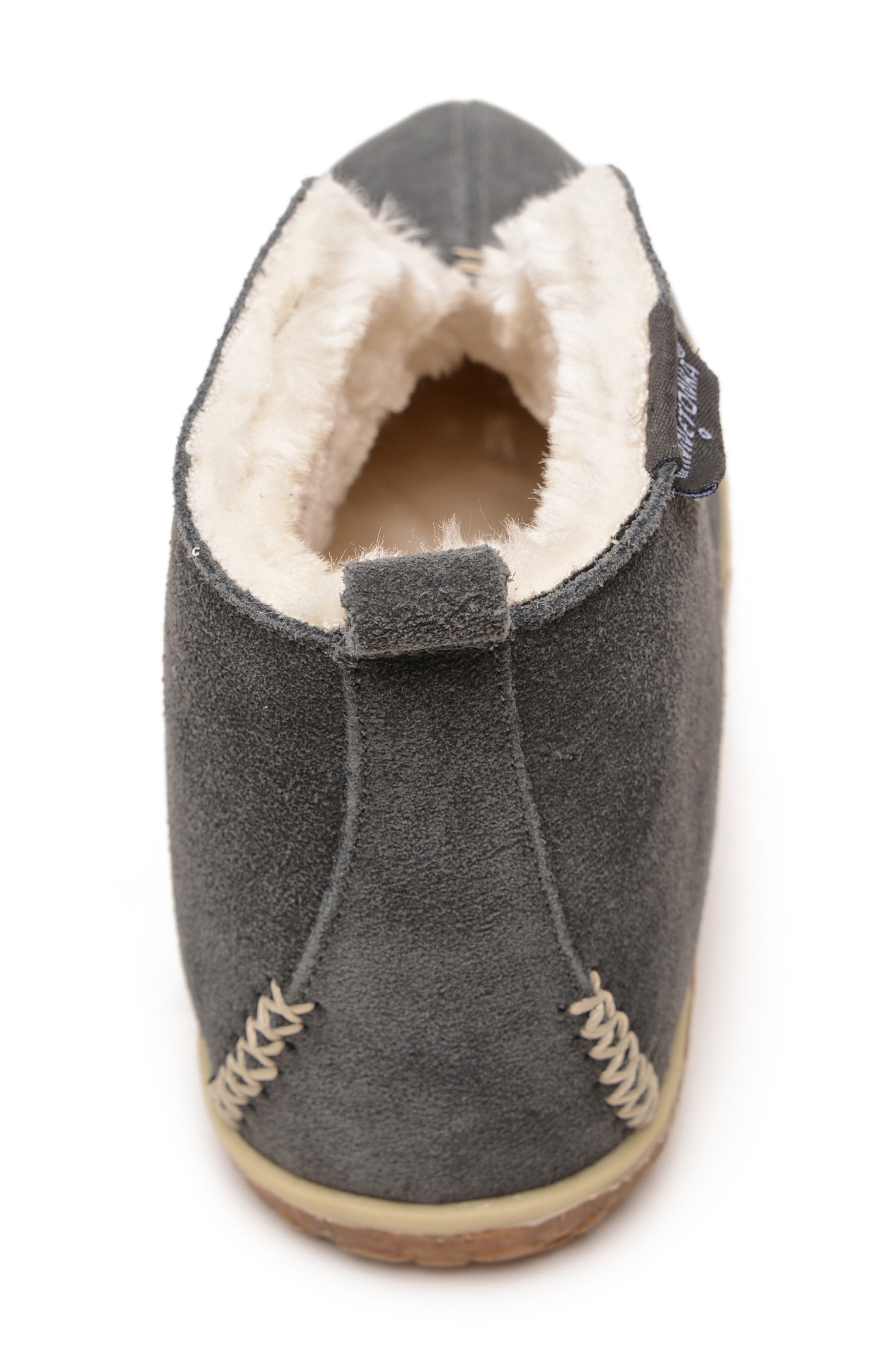 Minnetonka Tucson Faux Fur Lined Bootie, Alternate, color, Charcoal