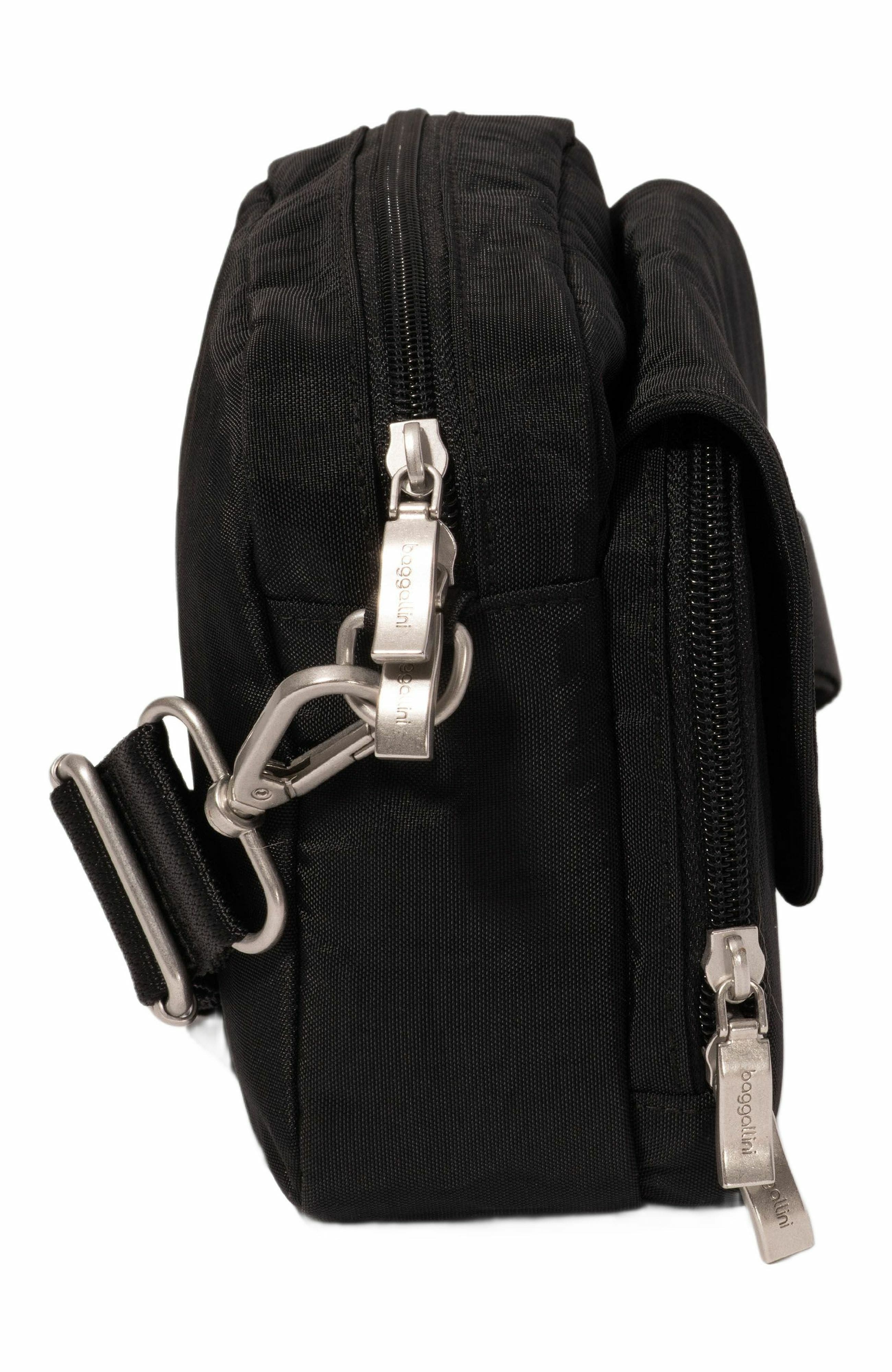 BAGGALLINI Coastal Flip Lock Camera Bag Crossbody, Alternate, color, Black