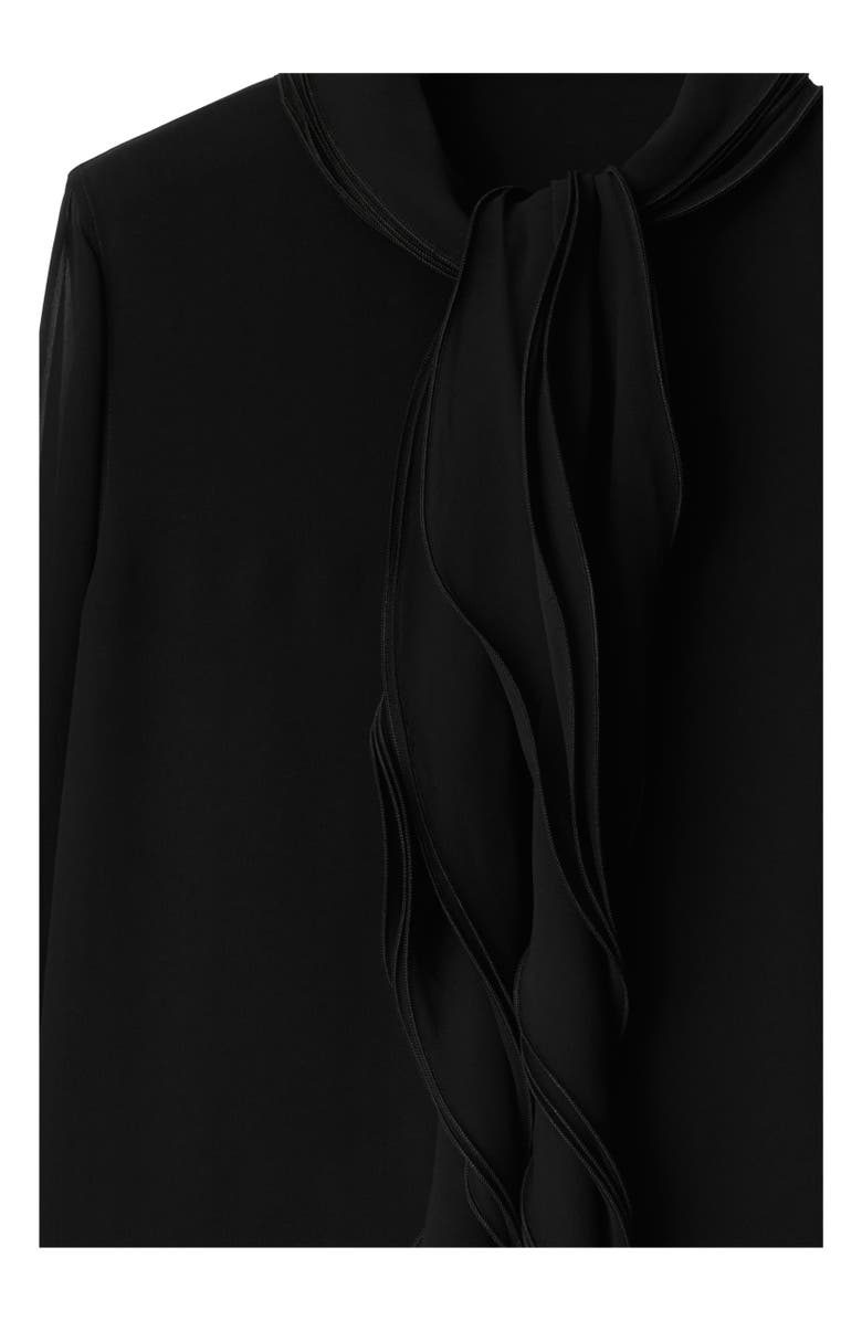 Burberry Ruffled Silk Blouse, Alternate, color, 