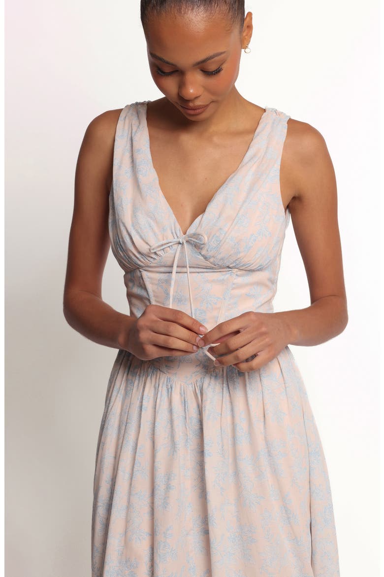 Wrenna Floral Print Sleeveless Maxi Dress, Alternate, color, BLUE