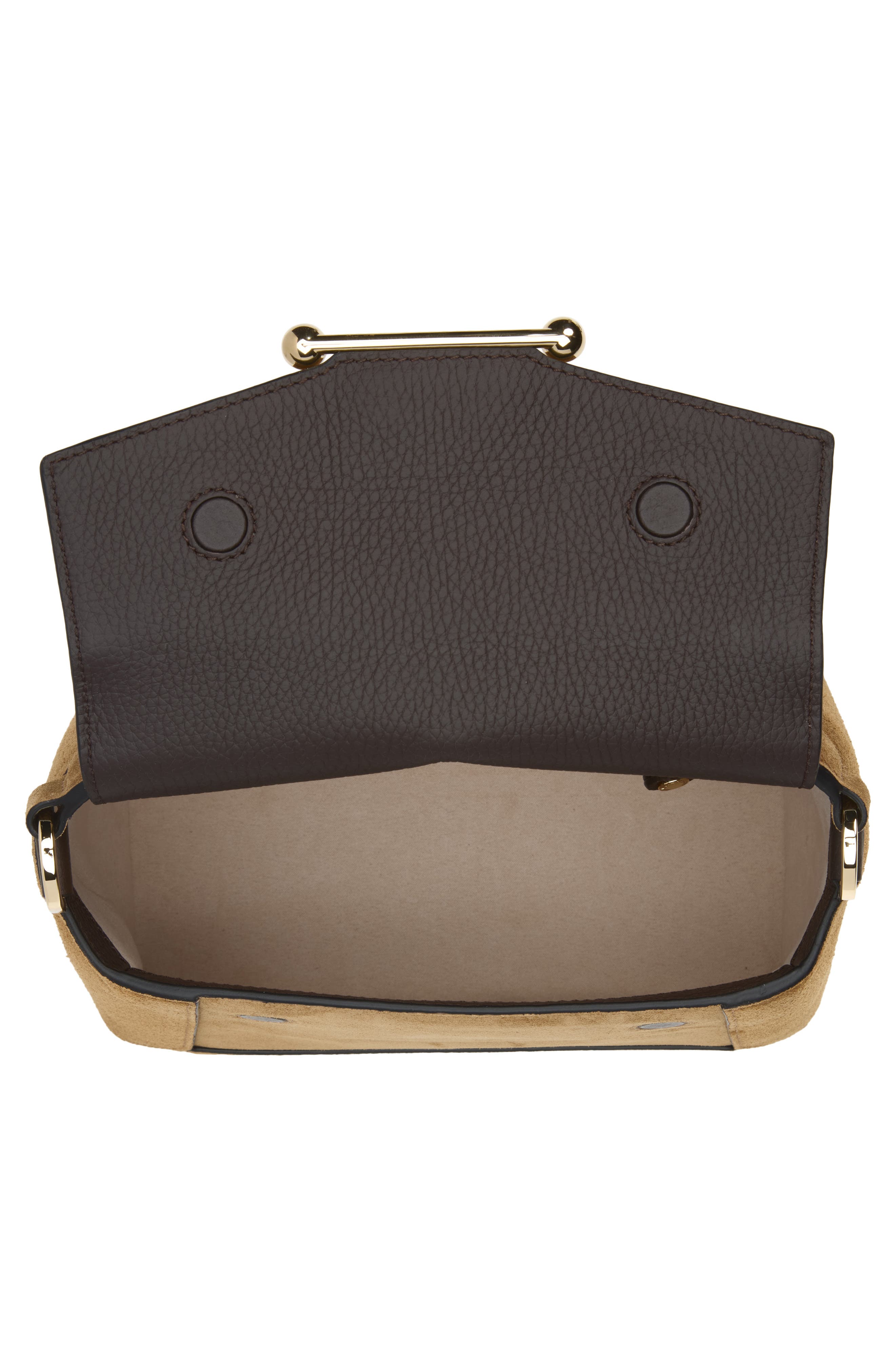 Mosaic Suede Top Handle Bag, Alternate, color, TOFFEE/ ESPRESSO