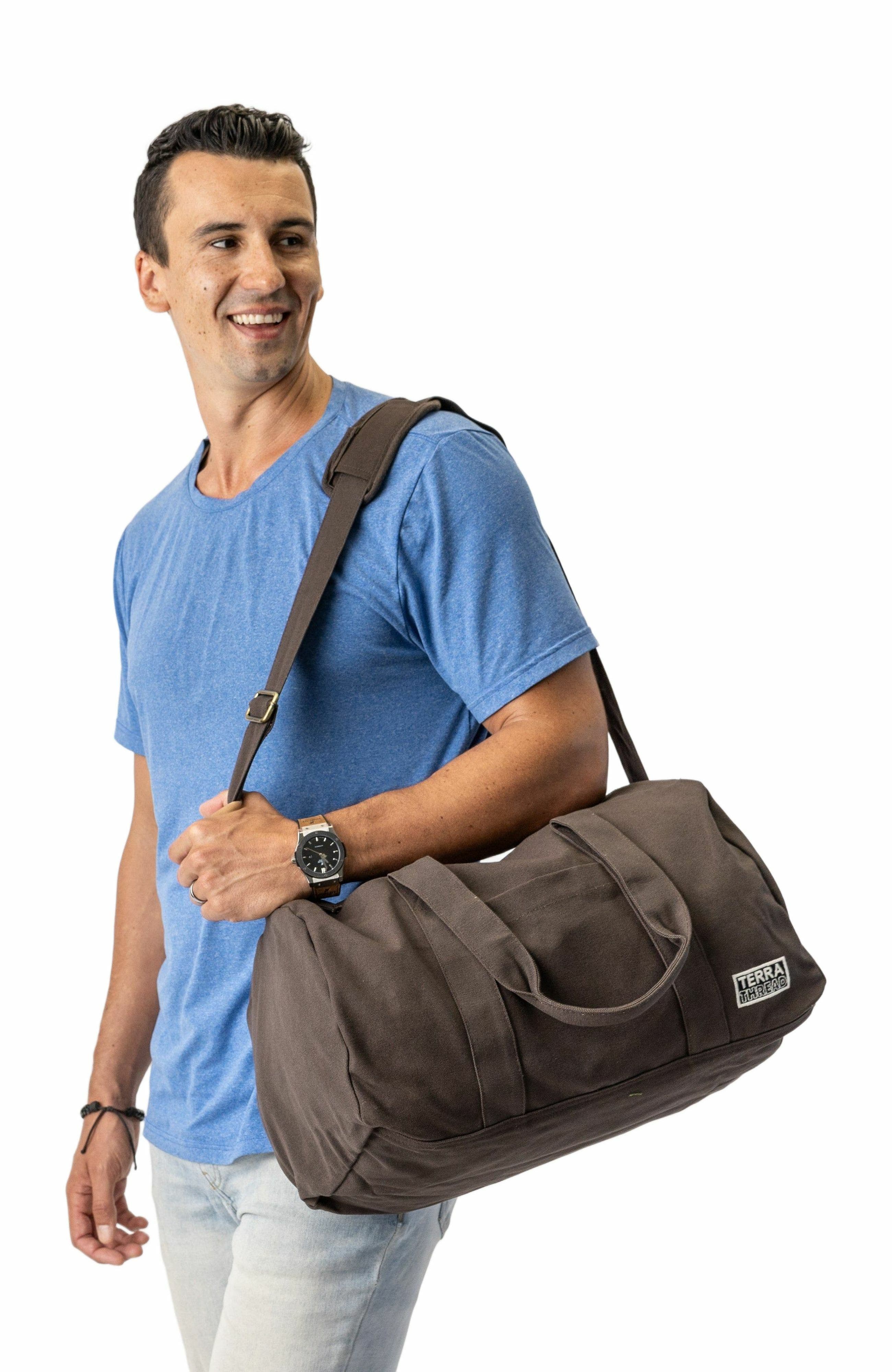 Organic Cotton Gym Bag, Alternate, color, Chestnut Brown