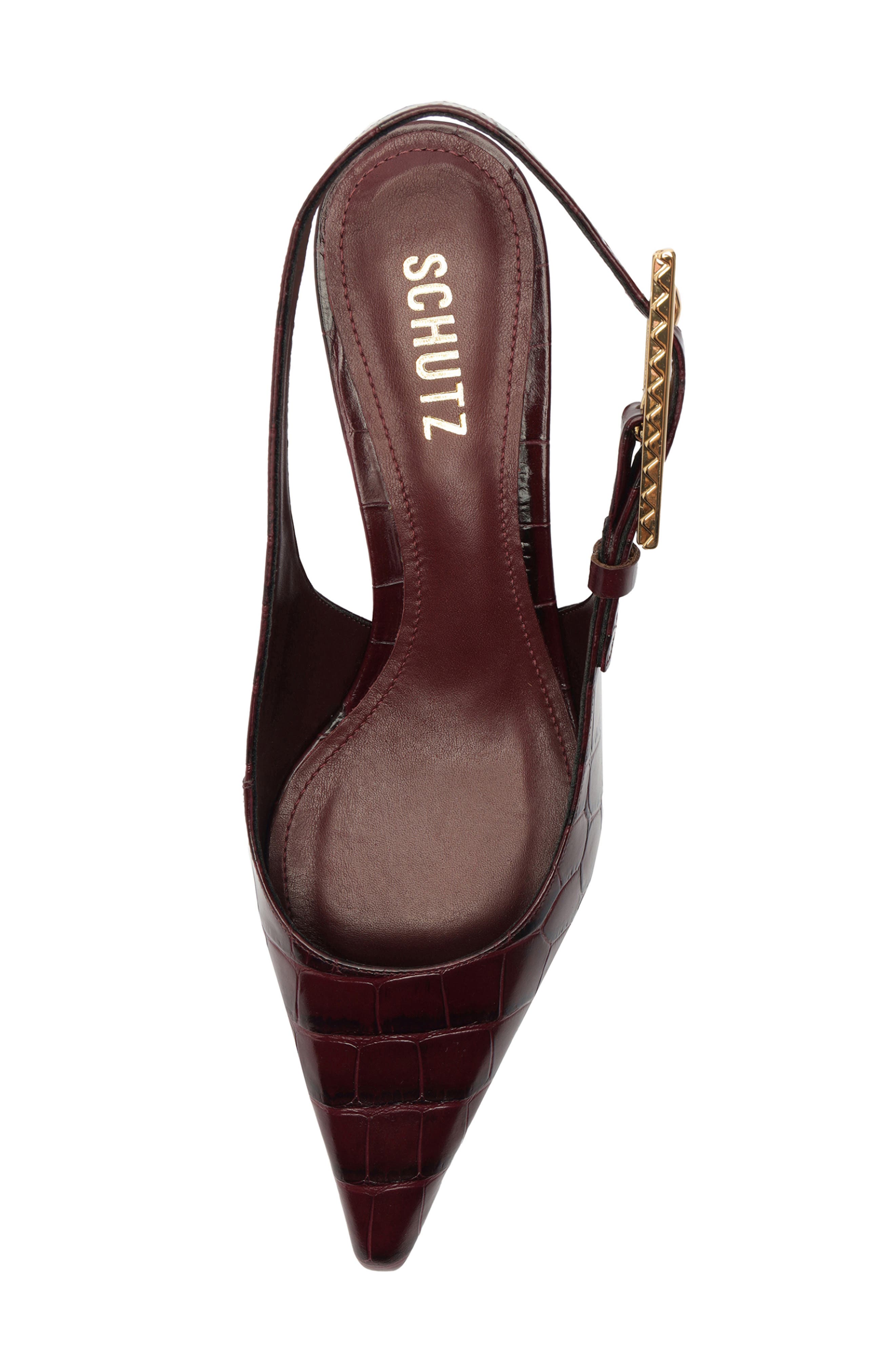 Schutz Ciara Slingback Pointed Toe Kitten Heel Pump, Alternate, color, 