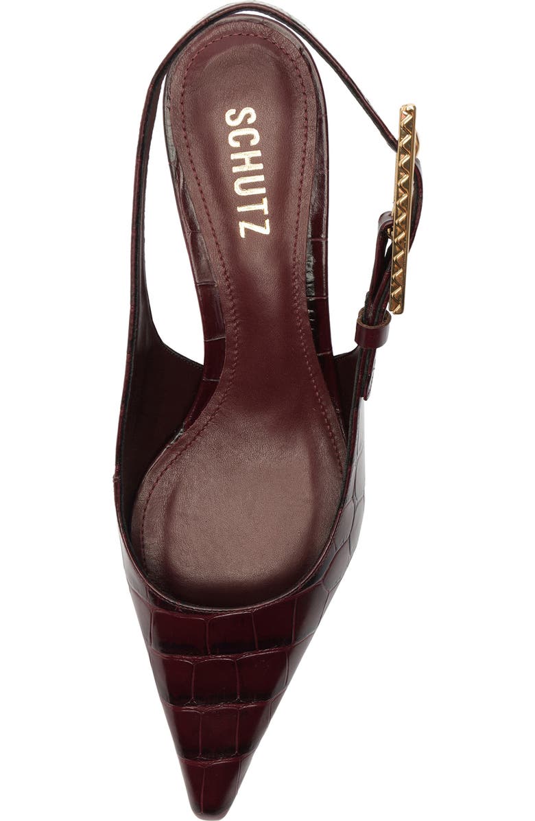 Schutz Ciara Slingback Pointed Toe Kitten Heel Pump, Alternate, color,