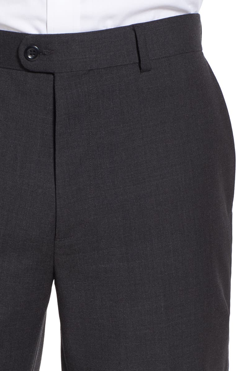 Bensol Gab Trim Fit Flat Front Pants, Alternate, color, 