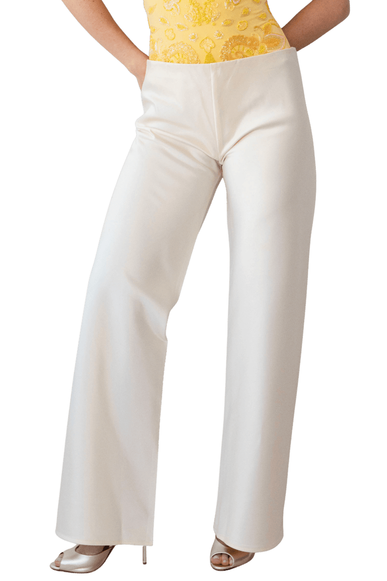 Olivette Satin Feel Wide Leg Pants, Main, color, Oat