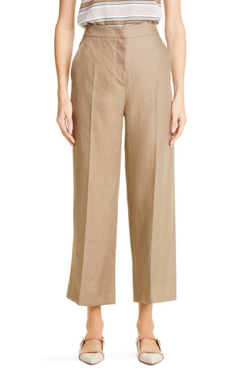 Clay Crop Linen Twill Pants