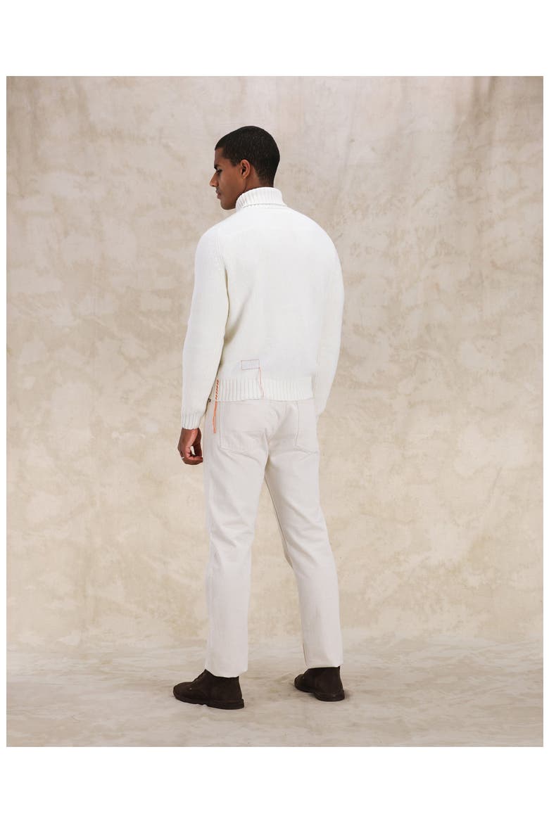 Mallory Merino Wool High Neck Sweater, Alternate, color, OFF WHITE
