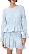 AllSaints Pamela Smocked Ruffle Top