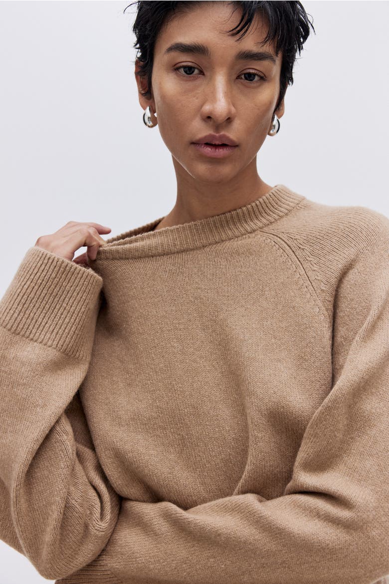 Loose-fit Jumper, Alternate, color, Dark beige