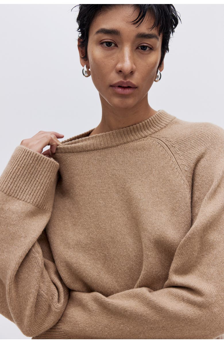 H&M Loose-fit Jumper, Alternate, color, Dark Beige