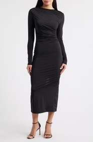 NIKKI LUND Hilda Long Sleeve Cocktail Dress