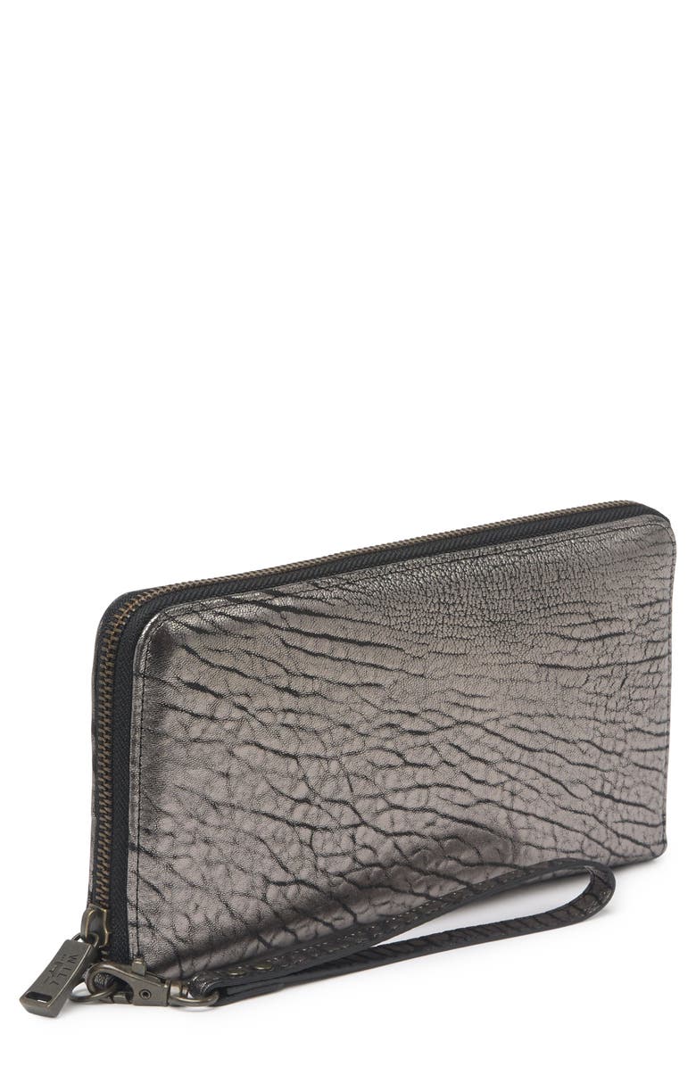 Will Leather Goods 'Imogen' Washed Italian Lambskin Leather Checkbook Clutch, Alternate, color,
