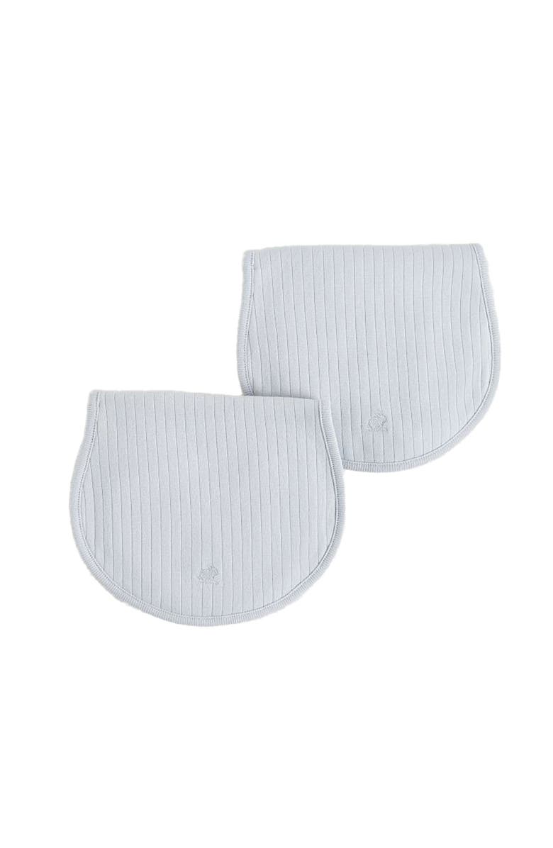 Babycottons Premium Cotton Point Curve Burps 2-Pack For Infant, Main, color, Grey