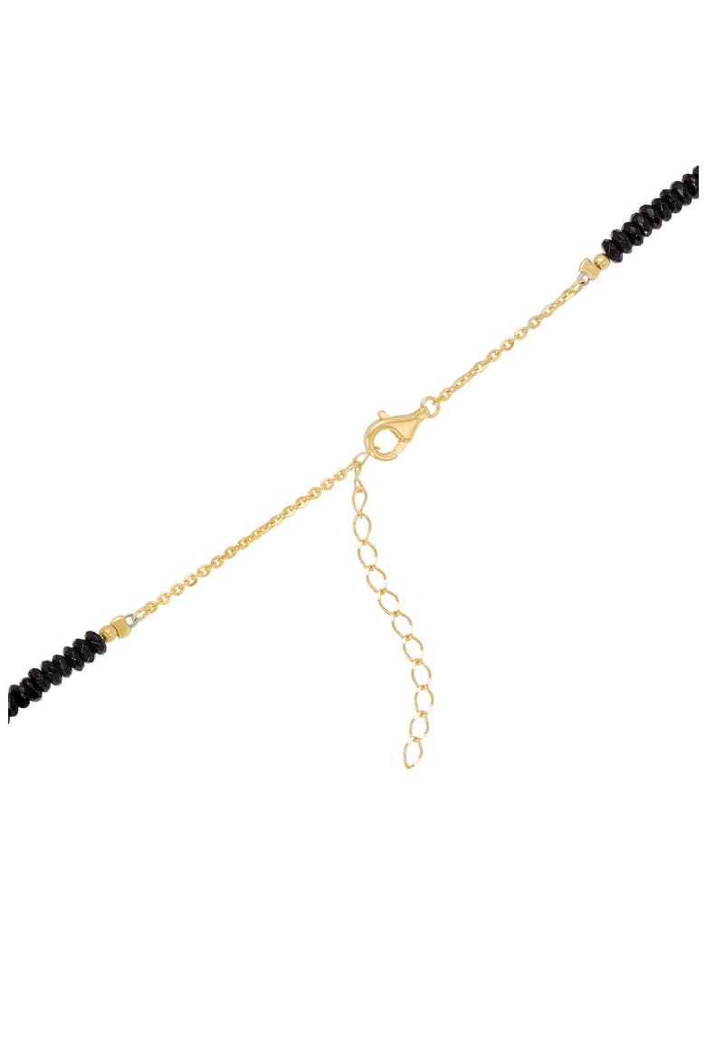 Personalized Name Onyx Bead Necklace, Alternate, color, GOLD