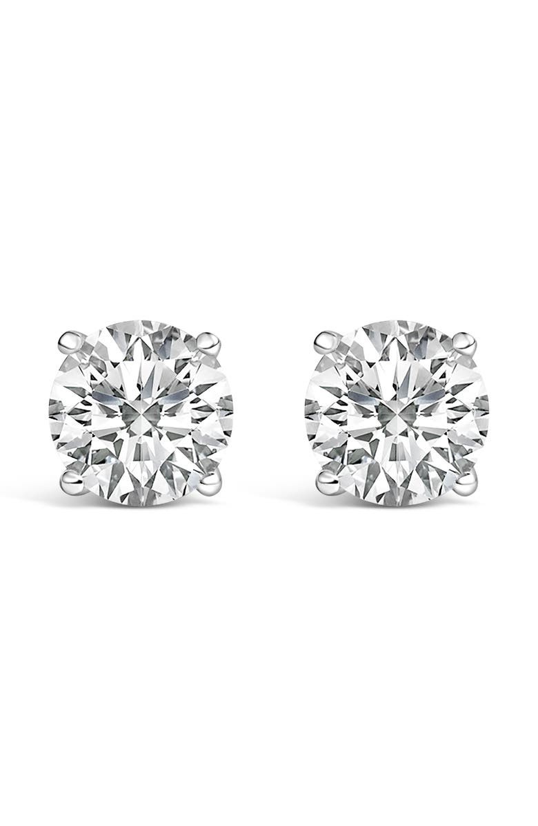 Haus of Brilliance 14K Gold 4.0 Cttw Round Lab Grown Diamond Solitaire Stud Earrings, Main, color, White