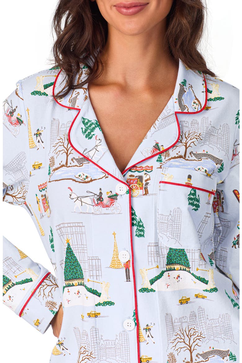 Print Jersey Pajamas, Alternate, color, HOLIDAY IN THE CITY
