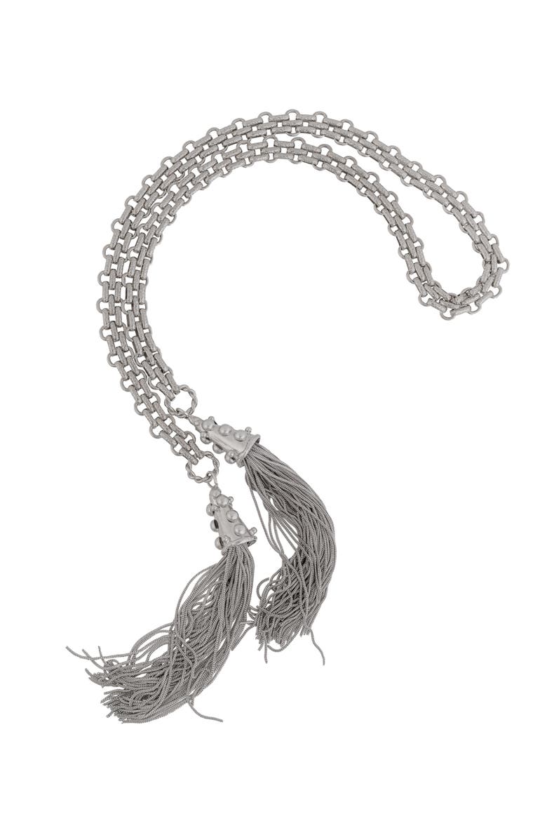 Tie Pendant, Alternate, color, SILVER