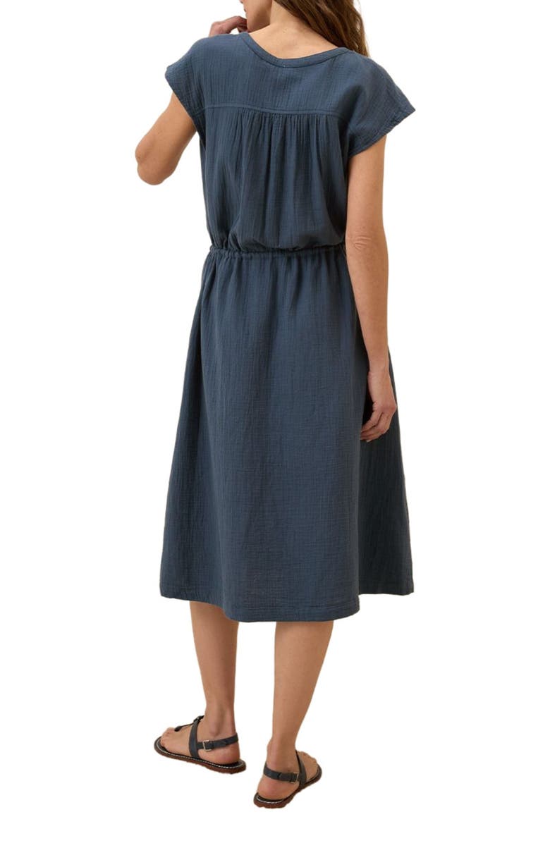 knee length dresses for ladies JUSTINE COTTON GAUZE SMOCK NECK MIDI DRESS  Velvet by Graham & Spencer