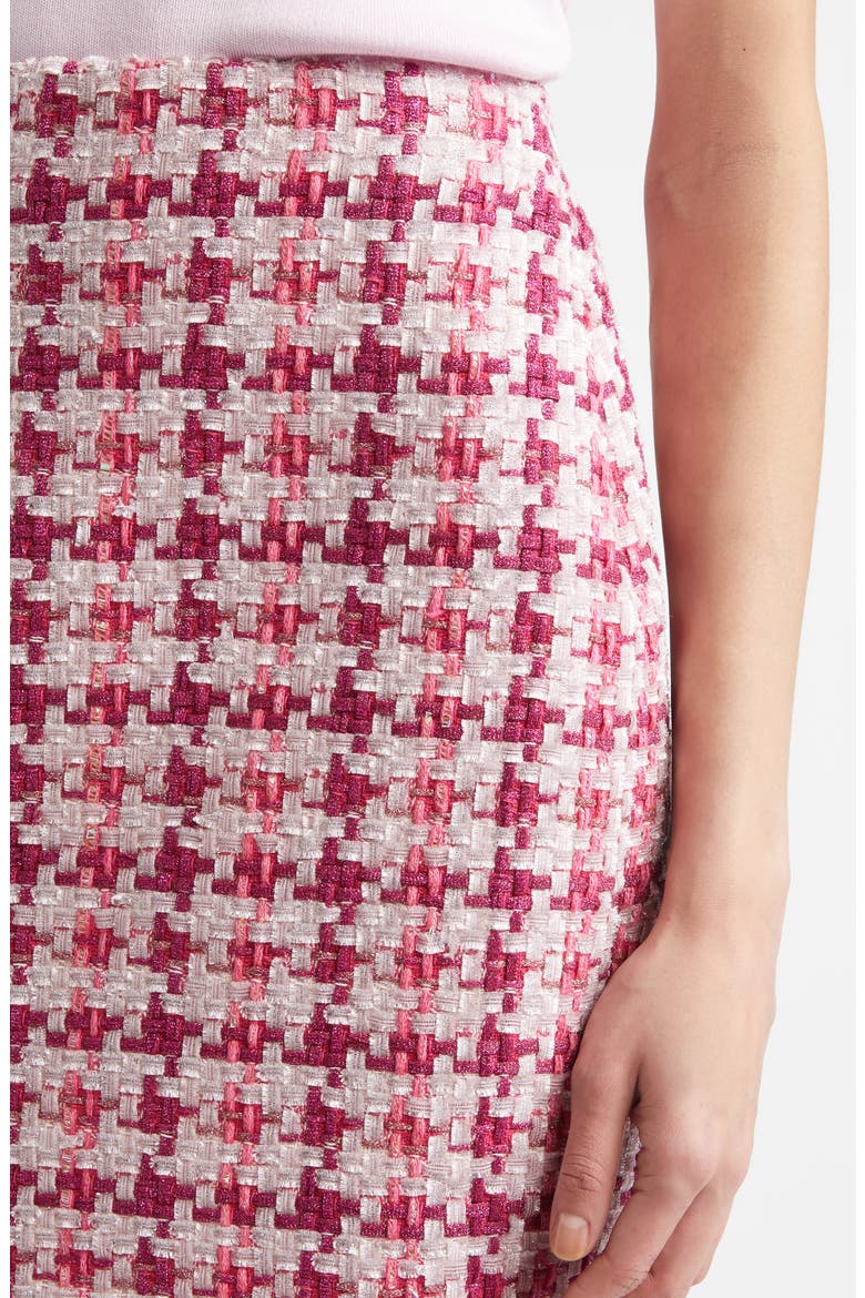 Skyler Ritz Metallic Tweed Skirt, Alternate, color, PEONY / MAGENTA METALLIC MULTI