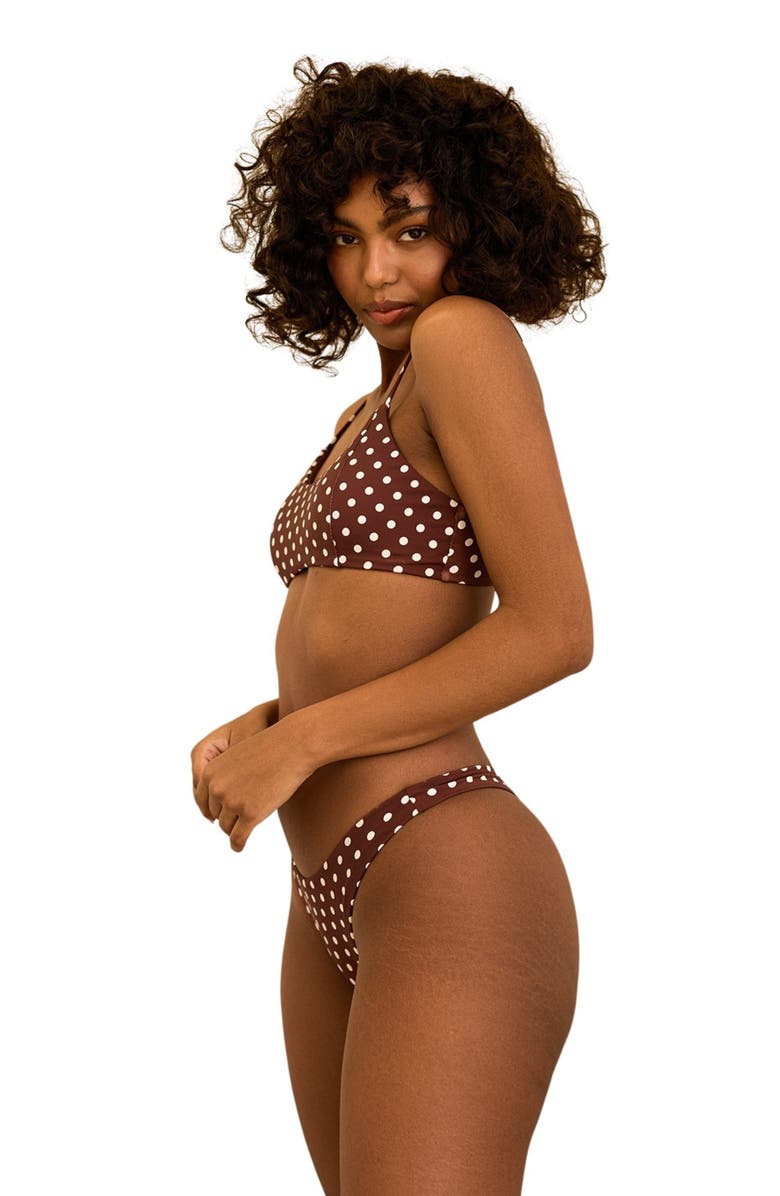 Dippin Daisys Seaport Bottom, Alternate, color, Dotted Brown