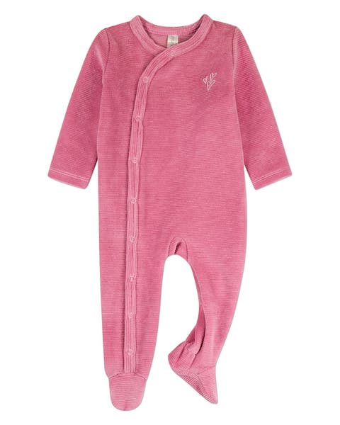 Baby Heart Cluster Velour Footie