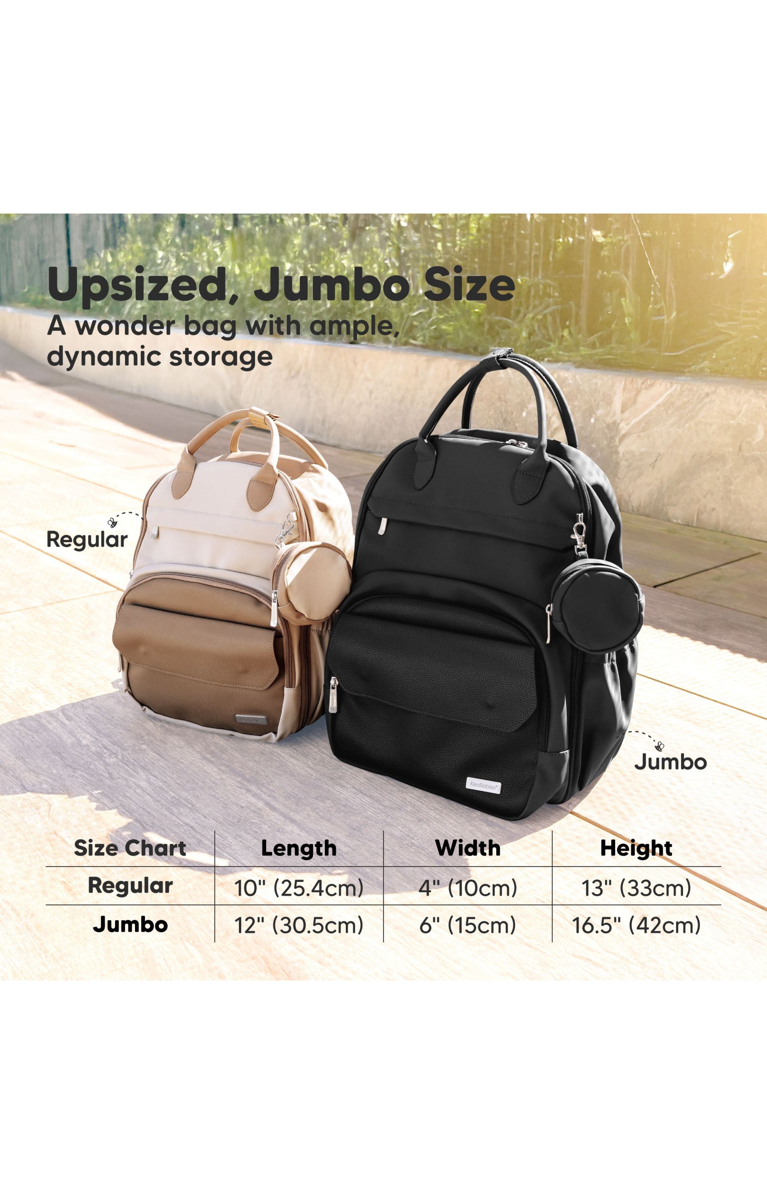 KeaBabies Play Diaper Bag, Alternate, color, Trendy Black