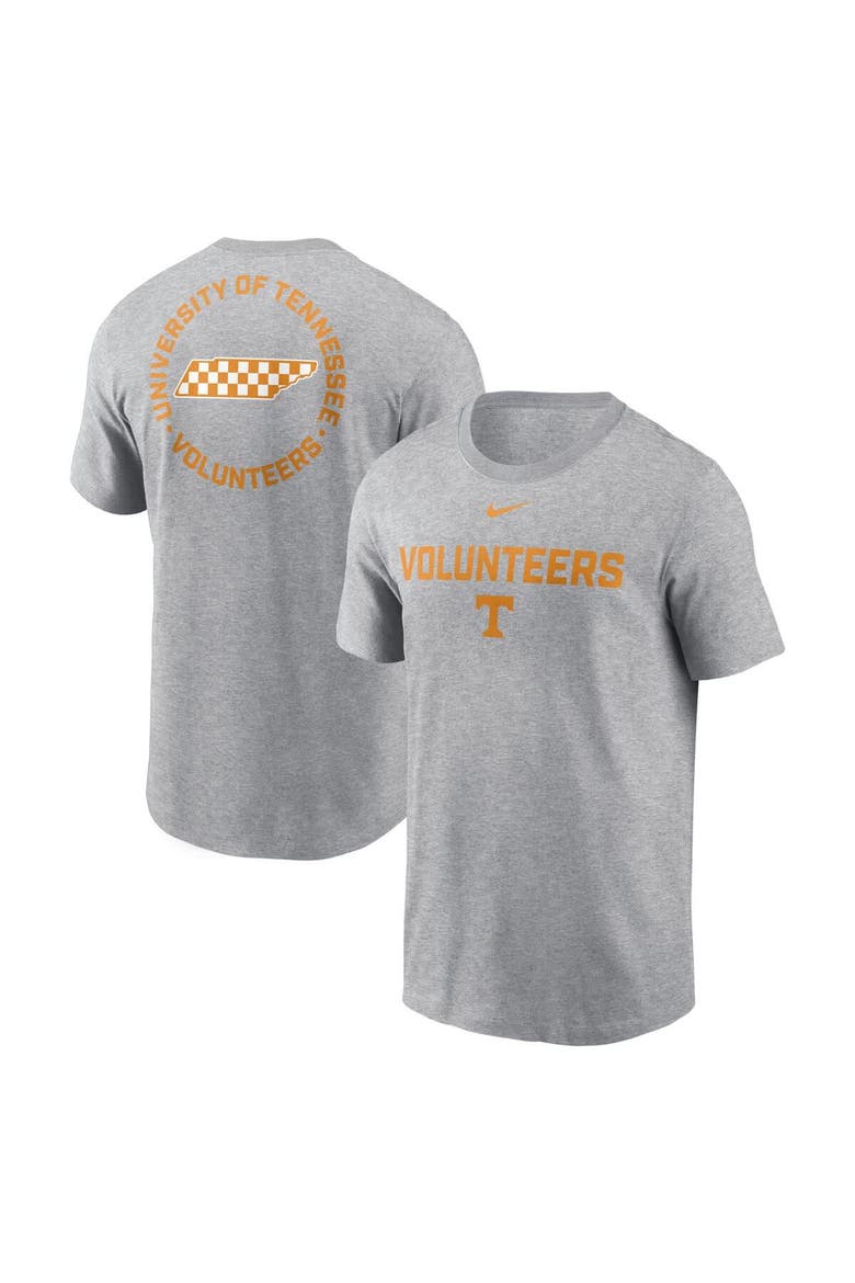 Men's Nike Heather Gray Tennessee Volunteers Campus 2-Hit T-Shirt, Alternate, color, Heather Gray