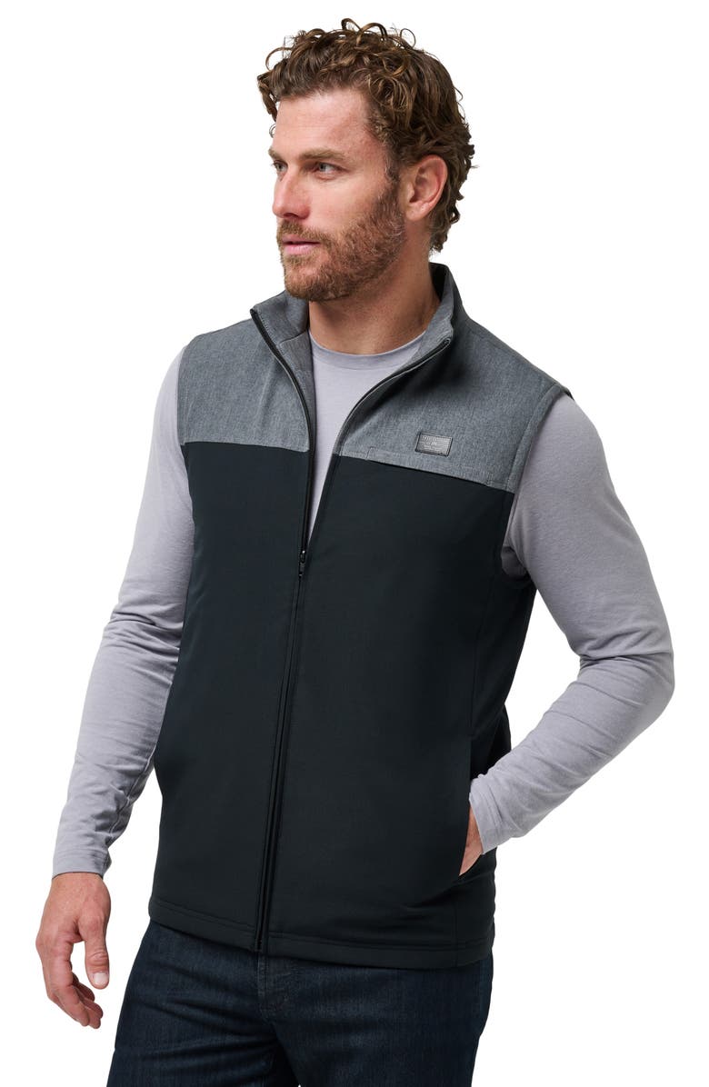 TravisMathew Quadraplane Vest, Alternate, color, Heather Dark Grey