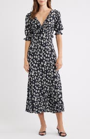 Rails Annmarie Floral Chiffon Midi Dress