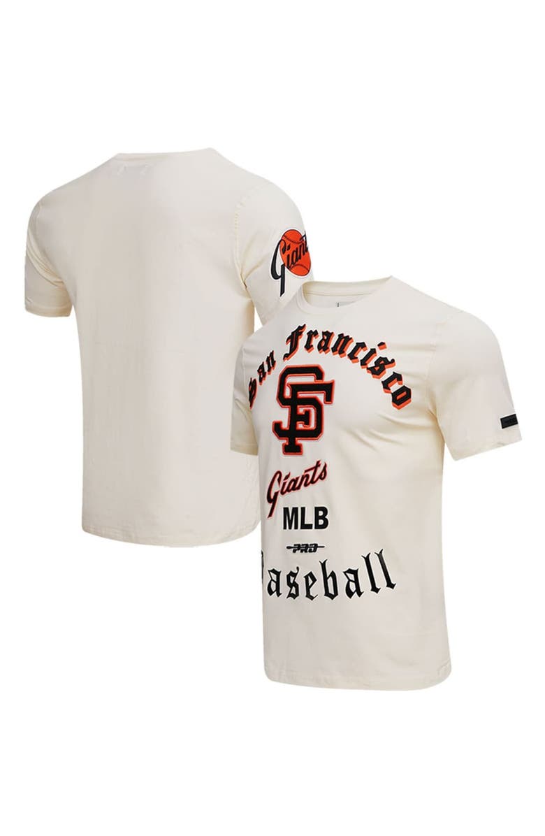 PRO STANDARD Men's Pro Standard Cream San Francisco Giants Cooperstown Collection Old English T-Shirt, Alternate, color, 