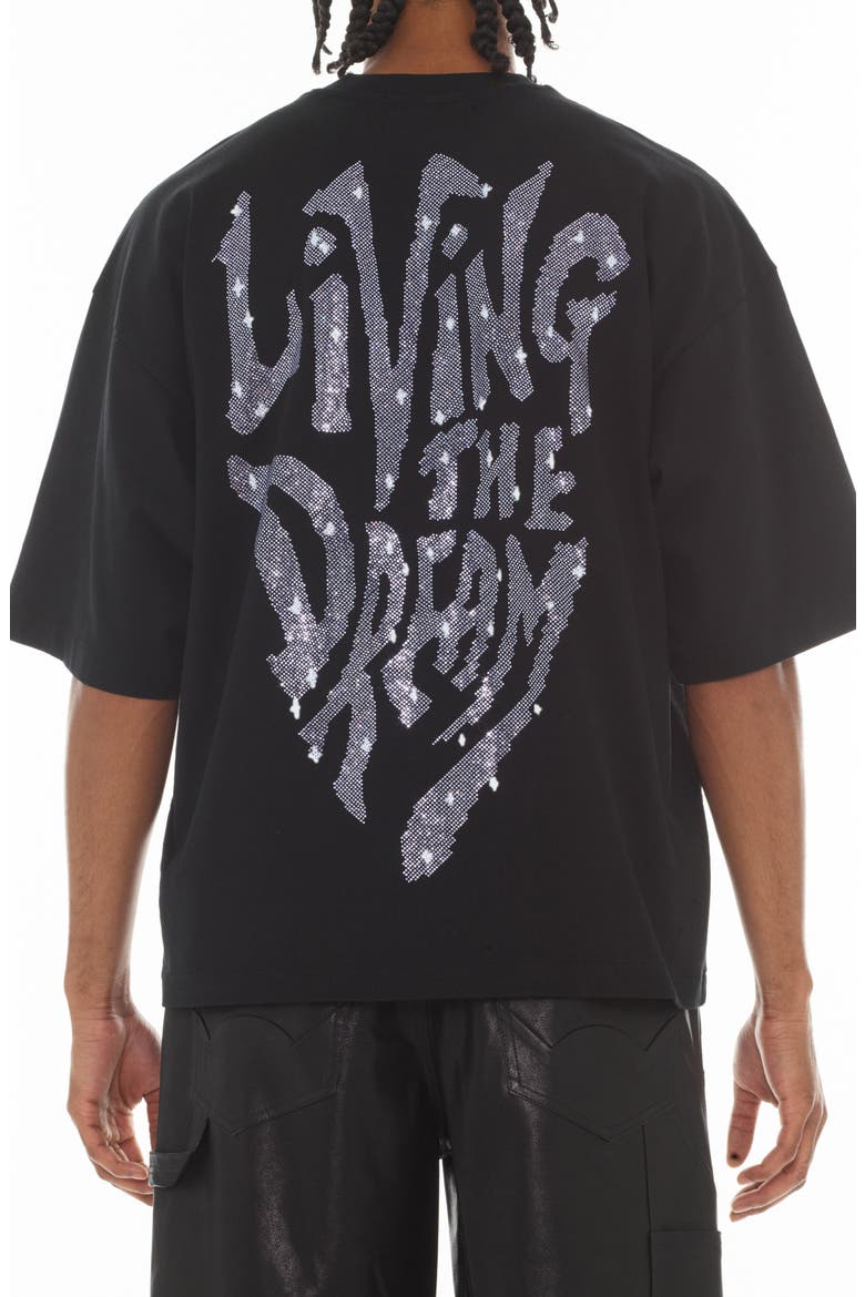Oversize Cotton Graphic T-Shirt, Alternate, color, BLACK