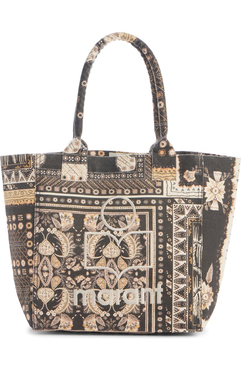 Isabel Marant Small Yenky Bandana Canvas Tote, Main, color,