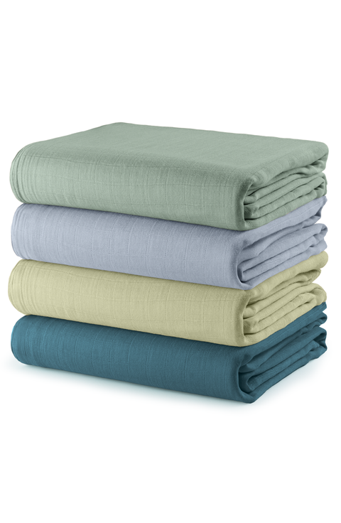 Muslin Swaddle Blankets, 4 Pack