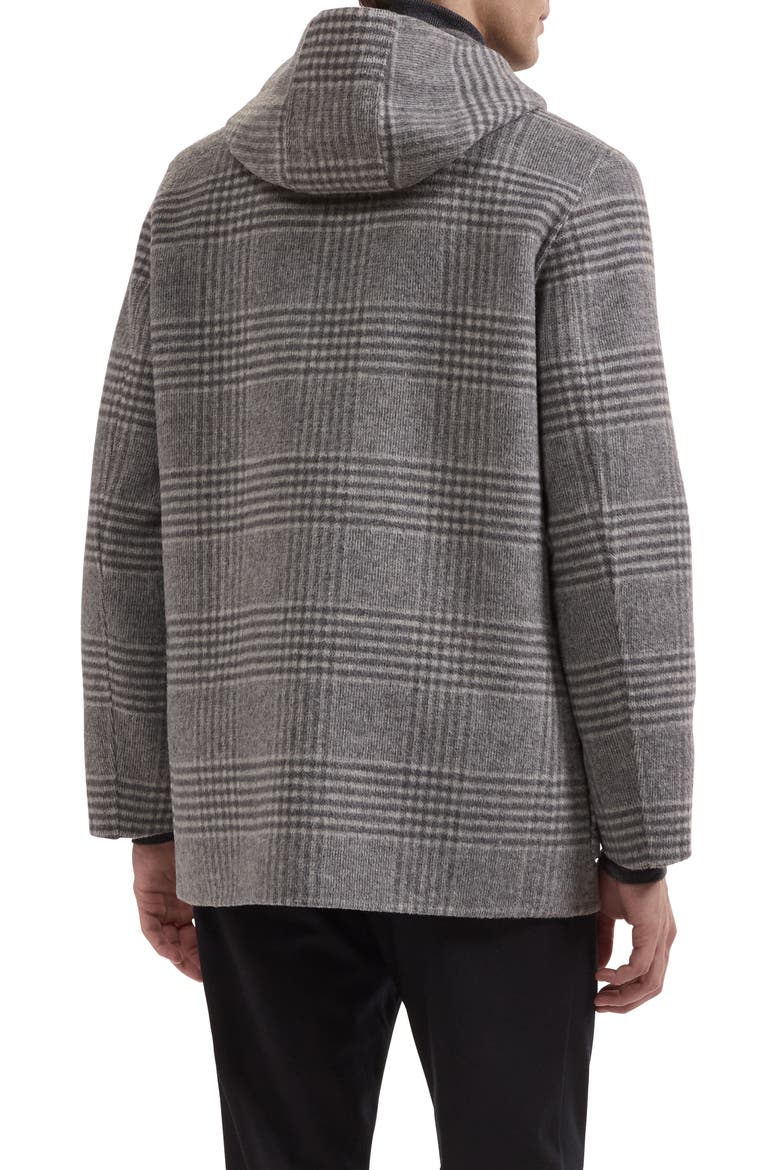 Wool Blend Hooded Toggle Coat, Alternate, color, ANTHRACITE