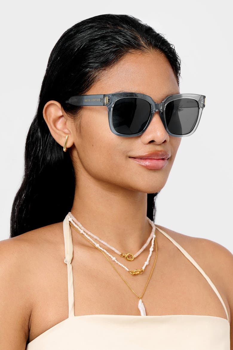 Roma Sunglasses in Blue Transparent, Alternate, color, Blue