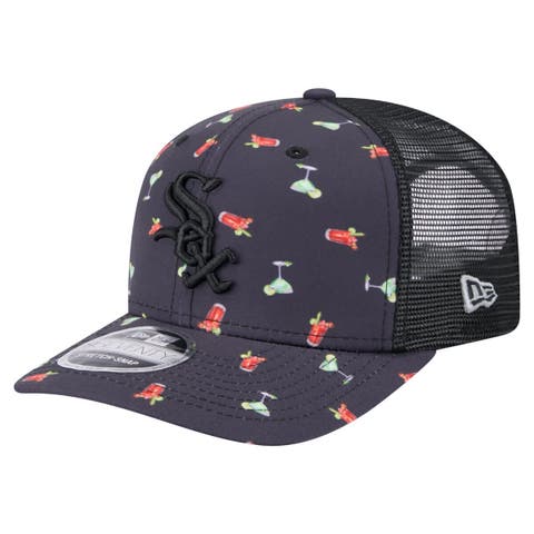 Men's New Era Navy Chicago White Sox Adventure Drinks Pattern 9SEVENTY Stretch-Snap Hat