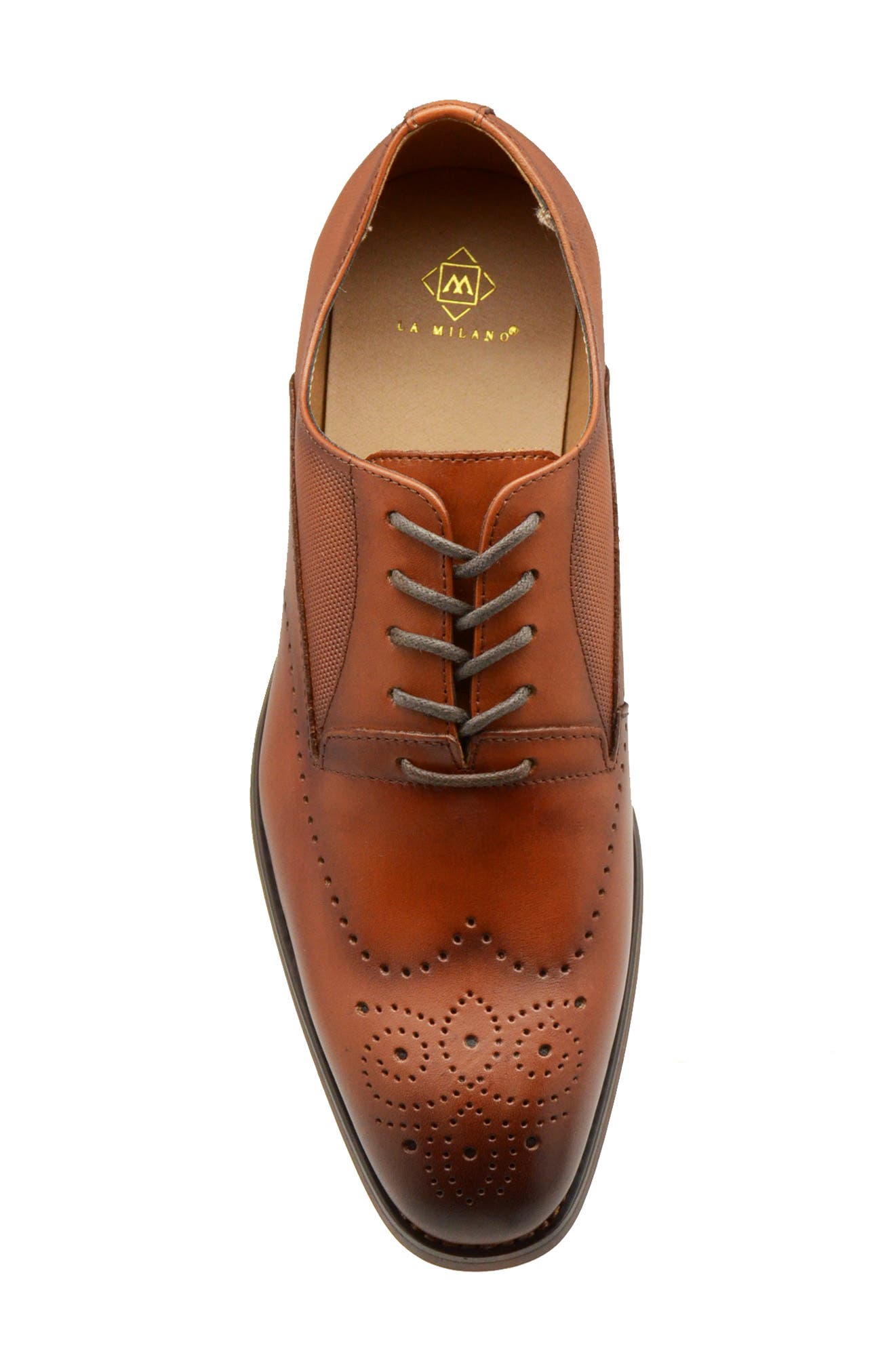 La Milano Jordan Derby, Alternate, color, Cognac